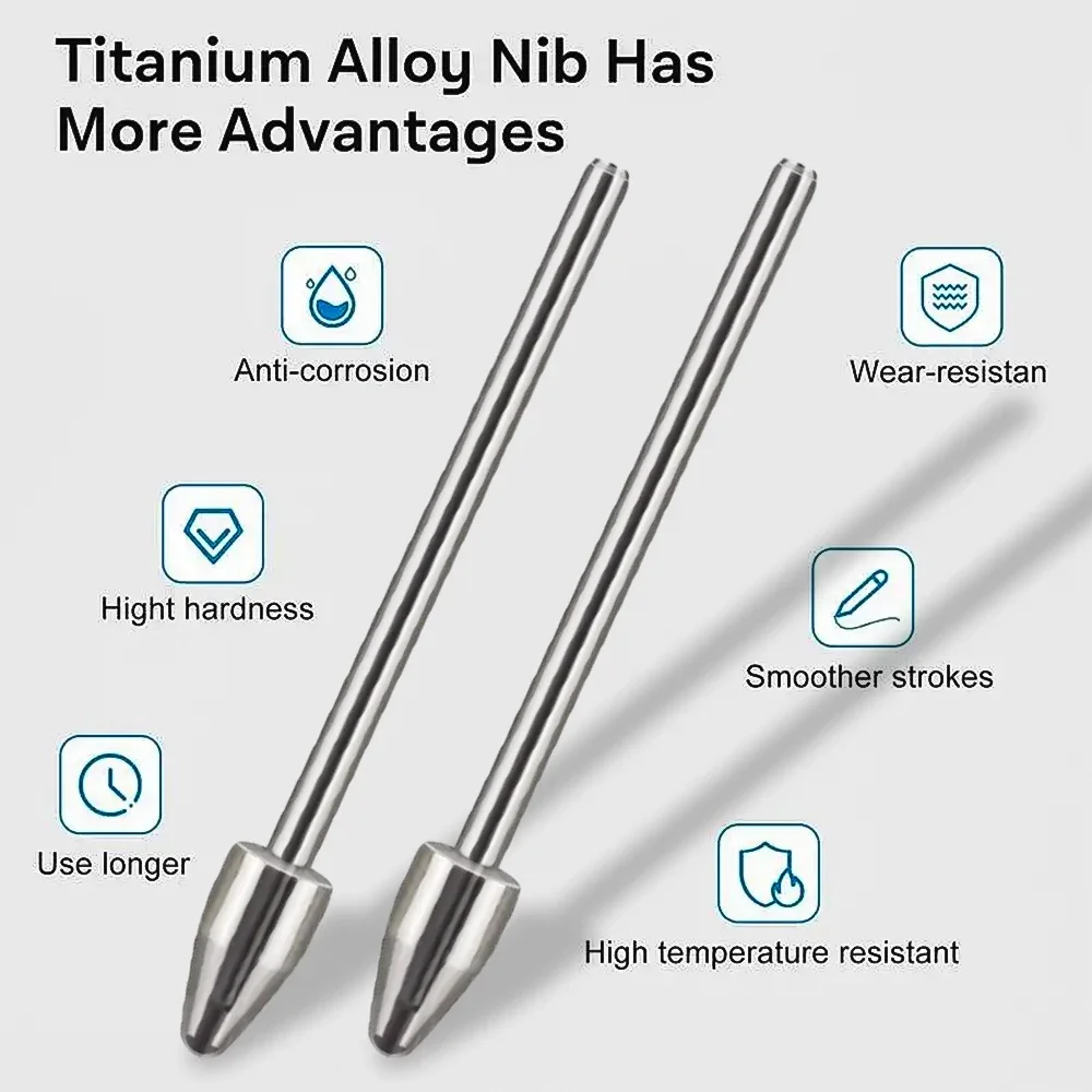 고급 금속 교체 펜 펜촉, 삼성 S-펜 갤럭시 탭 S10 울트라 S9 FE 노트 10 견고한 티타늄 합금 금속 펜슬 팁