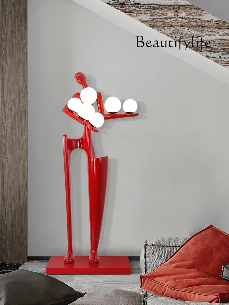 Post-Modern Floor Lamp Body Sculpture Creative Exhibition Hall Art Lobby Decoration