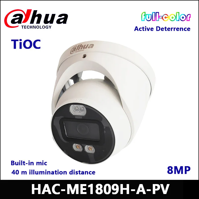 HAC-ME1809H-A-PV Dahua HDCVI TiOC Eyeball Camera, 4K Full-Color, Support Active Deterrence, Built-in Mic, IP67 and 1 BNC Output