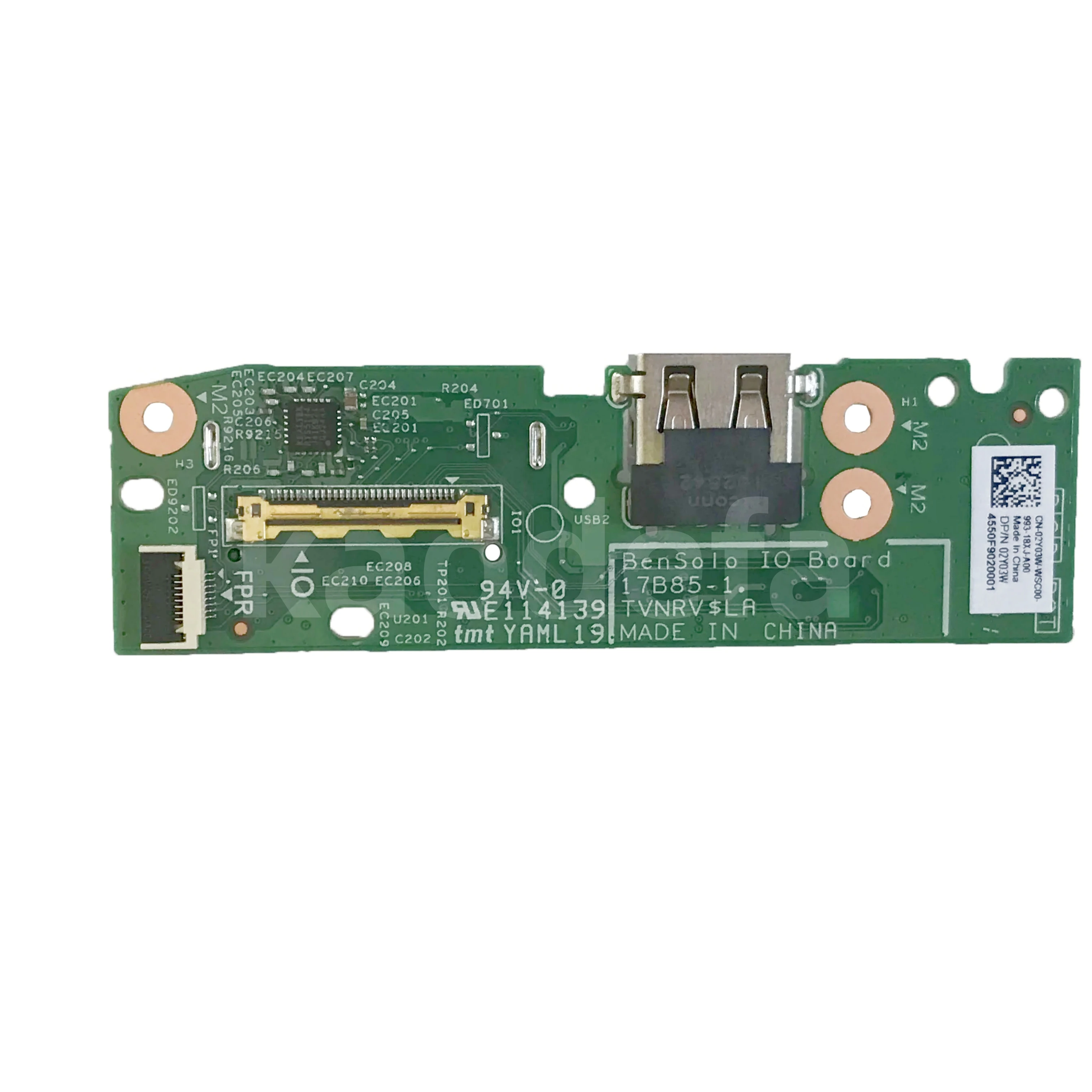 17B85-1 para ordenador portátil DELL Inspiron 14 5482, botón de encendido, lector de tarjetas SD USB, placa IO CN -02Y03W 02Y03W 2Y03W, prueba OK 100%