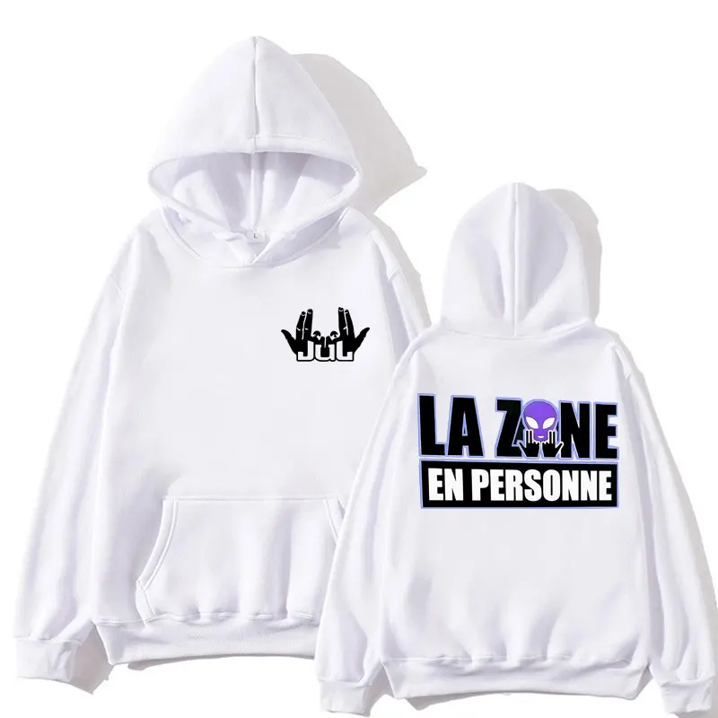 

French Hip Hop Rapper Jul Graphic Hoodie Men Women Fashion Trendy Pullover Casual Fleece Oversized Sweatshirts Streetwear Gifts