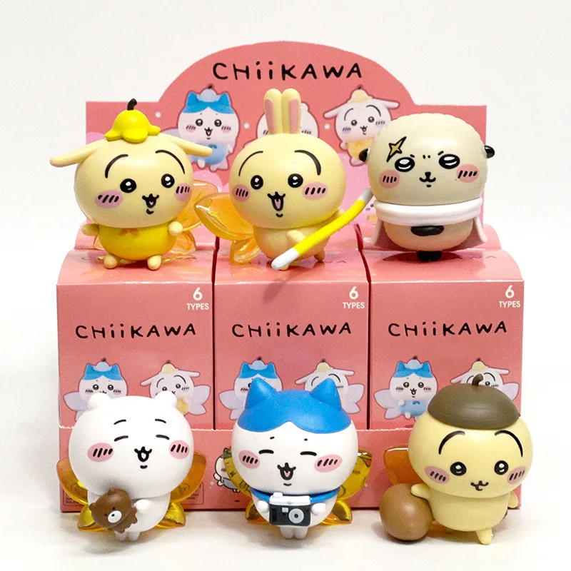 

Chiikawa Jiikawa Anime Model Happy Companion Cute Blind Box Figurine Doll Desktop Decoration Surprise Christmas Kids Toys Gift
