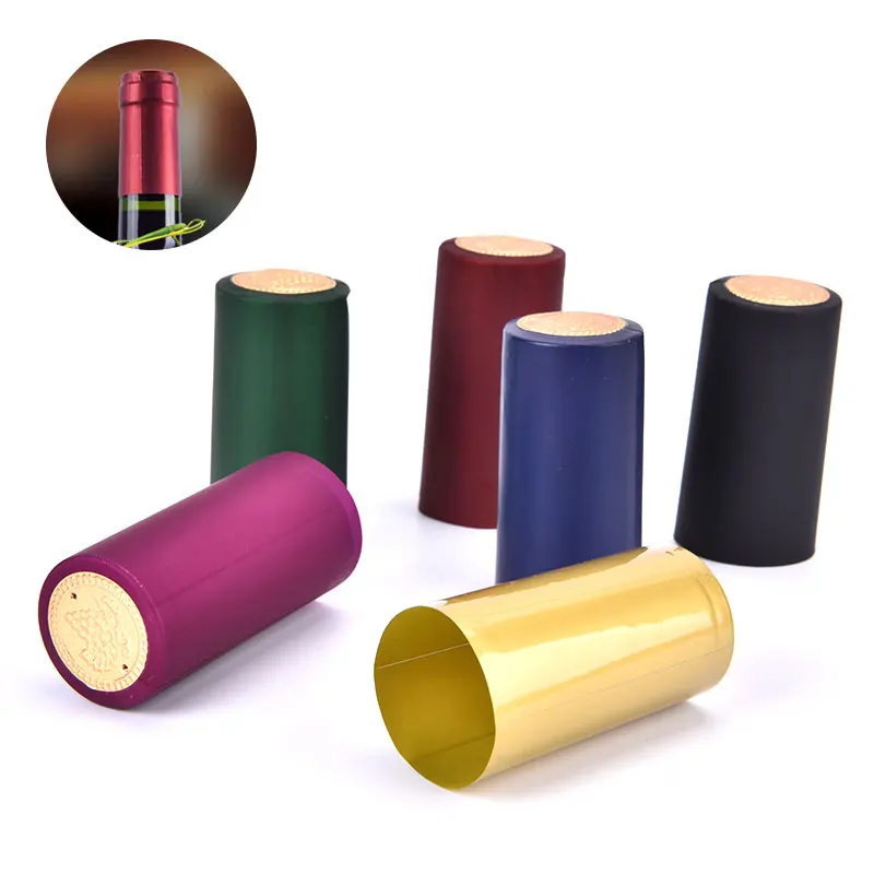 

100pcs Heat Shrink Film Sealing Cap Wine Bottle Film Wine Heat Shrinkable Cap