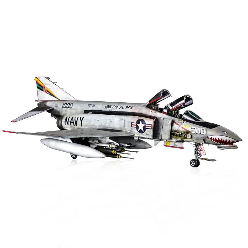 Academy Plastic Assembly Model Kit 12232 US F-4B Phantom VF-111 Squadron Shipborne Fighter 1:48 Scale