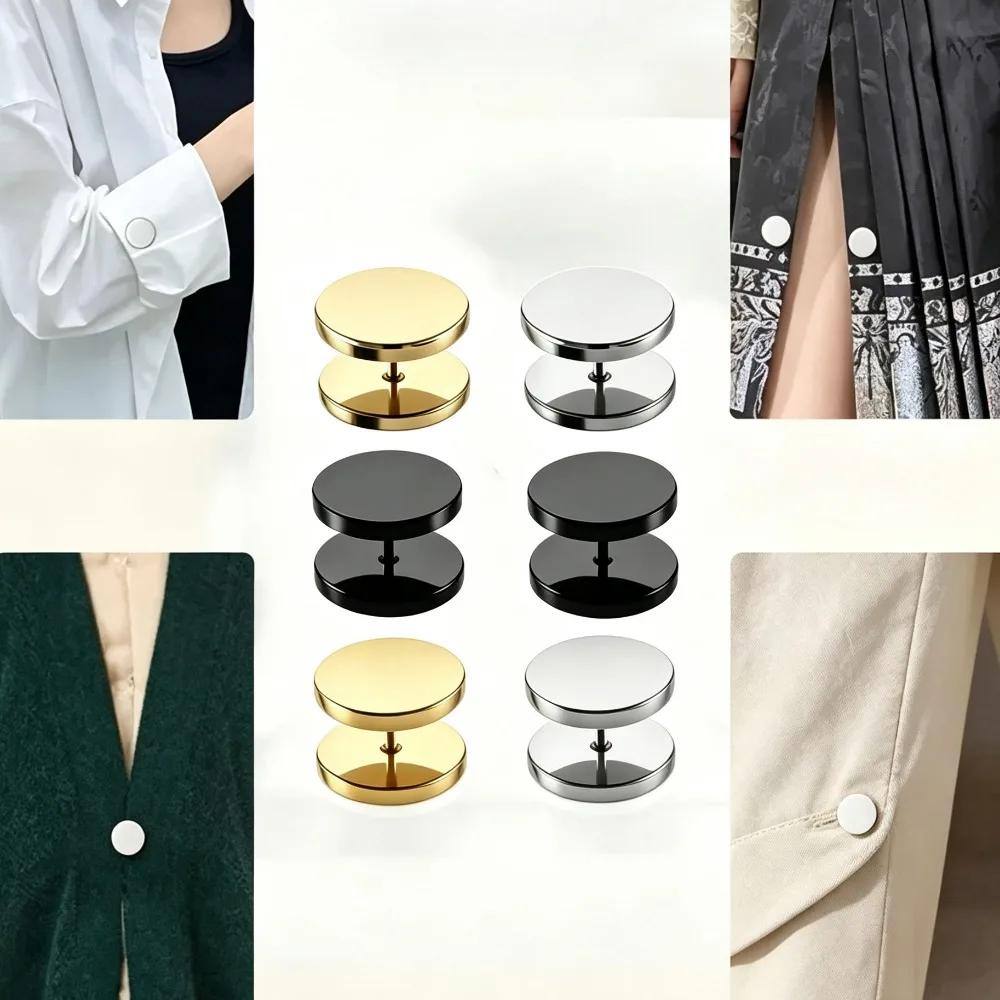 2/4Pcs Seamless Spiral Buckle Clips, Sweater Collar Cuff Fastener, Button Fixing Clips for Avoiding Wardrobe Malfunction