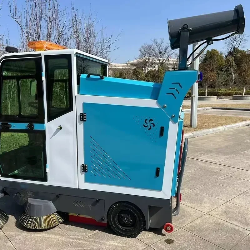 Workshop Road Sanitation Ride-on Industrial Sweeper Electric Sweeper Enclosed Sweeper Commercial Factory