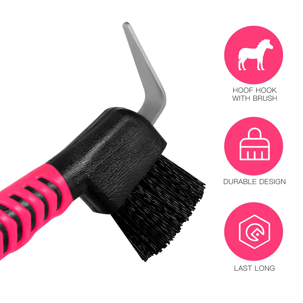 Horses Care for Grooming Kit Hoof Pick with Brush Hook Tools Spray Beauty Products