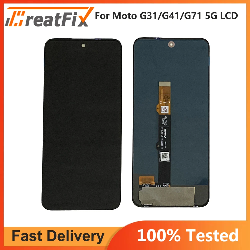 

Test 6.4“For Motorola Moto G31 G41 G71 5G LCD XT2173-3 XT2167-2 XT2169-1 Display Touch Screen Assembly Repair Parts