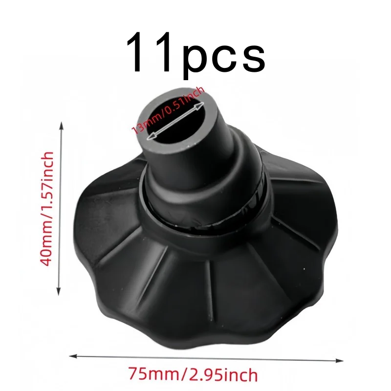 11 pcs 13mm Anti-Slip Foot Pads, Keep Chairs Stable on Grass, Protect Floors, for Camping Chairs, Reusable, Easy Installation