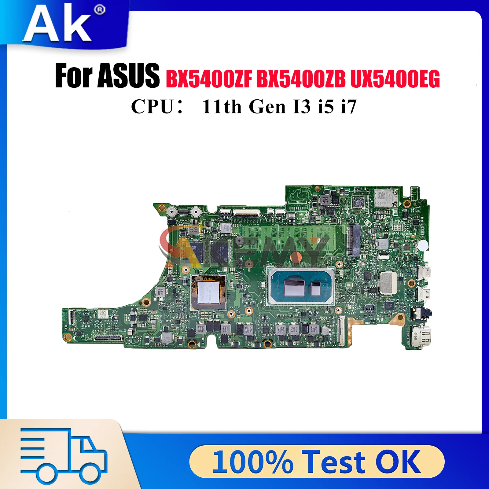 

UX5400EG Материнская плата для ноутбука ASUS UX5400 BX5400ZF RX5400ZB RX5400ZF P5400ZB RX5400ZF BX5400ZB Материнская плата с 11-го поколения I3 i5 i7