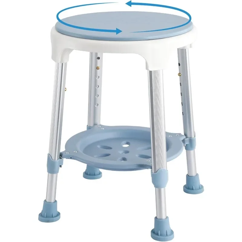 

Shower Chair Stool for Inside Shower, Small Corner Plastic Stool for Shower 300 Lb,360° Swivel Bath Shower Seat for Seniors