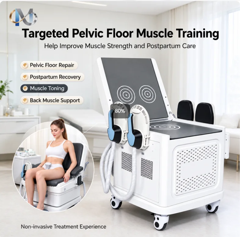 Ems Body Sculpt Zero RF Machine 4 Handles Muscle Building Hip Lift Enhance Pelvic Floor Muscle Stimulator