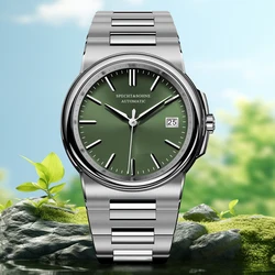 Specht&Sohne New Luxury Elegant Men's Watch Japan NH35 Automatic Mechanical Watches Green Color 50M Waterproof Relogio Masculino