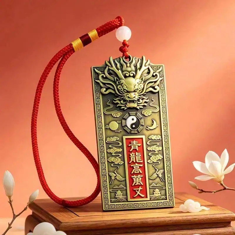 Vintage Chinesisches Drachen-Schnitzdekor-Set Ouyue Qinglong Metall-Ornament für Schreibtisch, Regal und Kunstsammlung – Detail 10