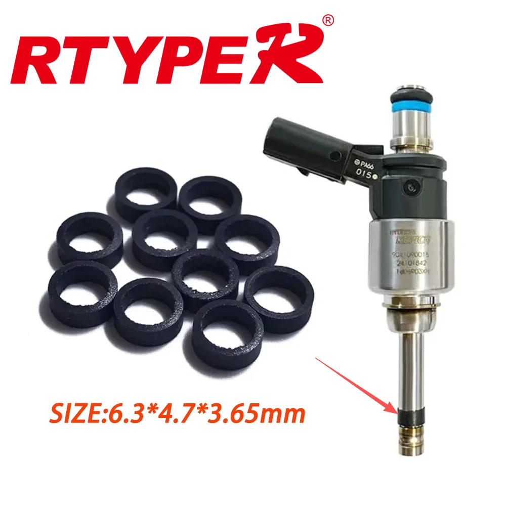 50/100/300 PCS For 35310-2M417 GDI Fuel Injector Seal Ring PTFE 6.3*4.7*3.65MM Sonata Tucson Sorento Sportage K5 1.6L Turbo