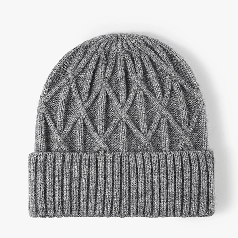 

Plaid Striped Jacquard Knitting Beanies for Women Men Solid Color Autumn Winter Hats Unisex Outdoor Skullies Bonnets Ski Caps