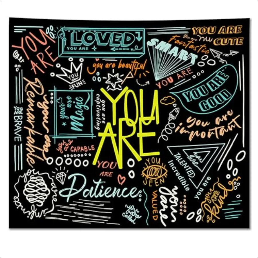 

Quote You Are Wall TapestryClassroom Positive Backdrop Decorations Inspirational Positive Wall Hanging Motivational Elementary