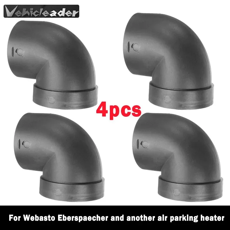 

4pcs For Webasto Eberspaecher Diesel Air Vent Outlet Car Parking Heater Ducting L 75MM Piece Elbow Bend Pipe Exhaust Connector