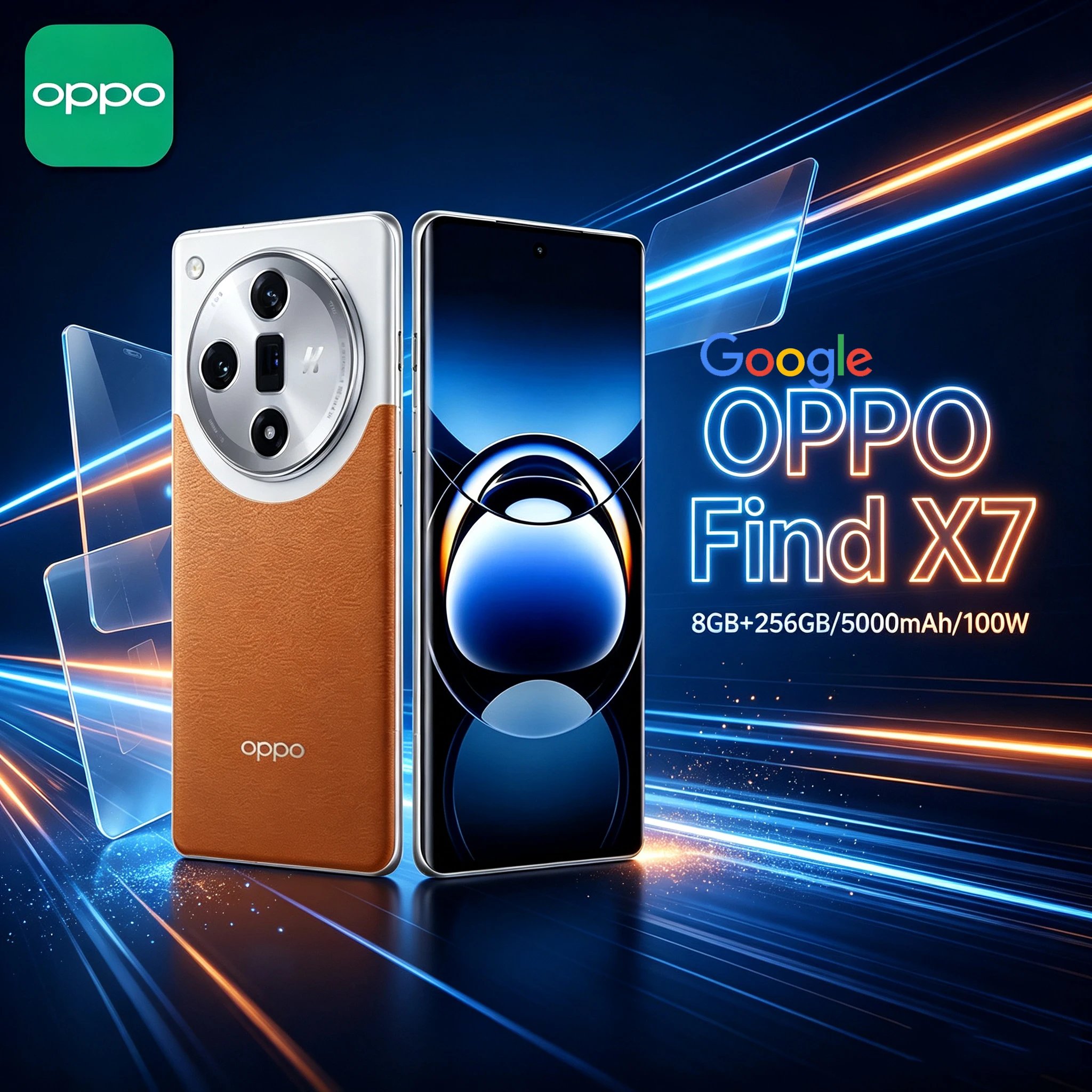 OPPO Find X7 100W Super Flash Charging Smart Phone 2780×1264 HD Curved Screen/50MP/64MP/32MP HD Camera Phone 8GB+256GB/5000mAh