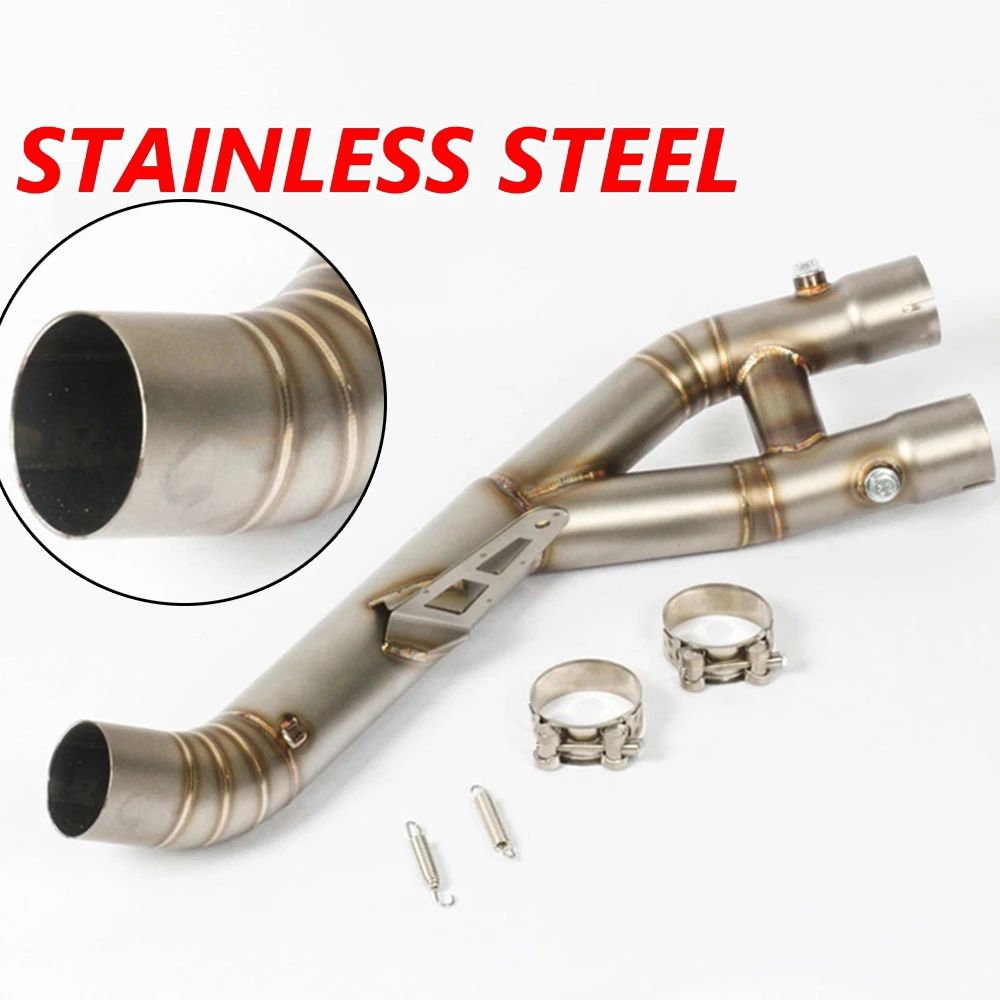 

Exhaust Motorcross Slip on Motorcycle Muffler Middle Pipe Stainless Steel Connect Link For YZF R12015-2020 Ye YZF-R1
