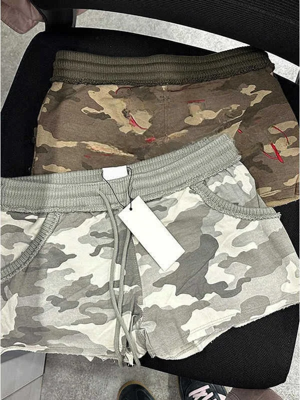 High Waist Camouflage Workwear Sports Shorts Women's Ultra Short Design Sensation  Slimming Shorts Casual Style