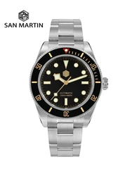 San Martin New 40mm BB58 Retro Luxury Diver Watch NH35 Automatic Mechanical Watches For Men Sapphire Luminous 20Bar Reloj SN0008