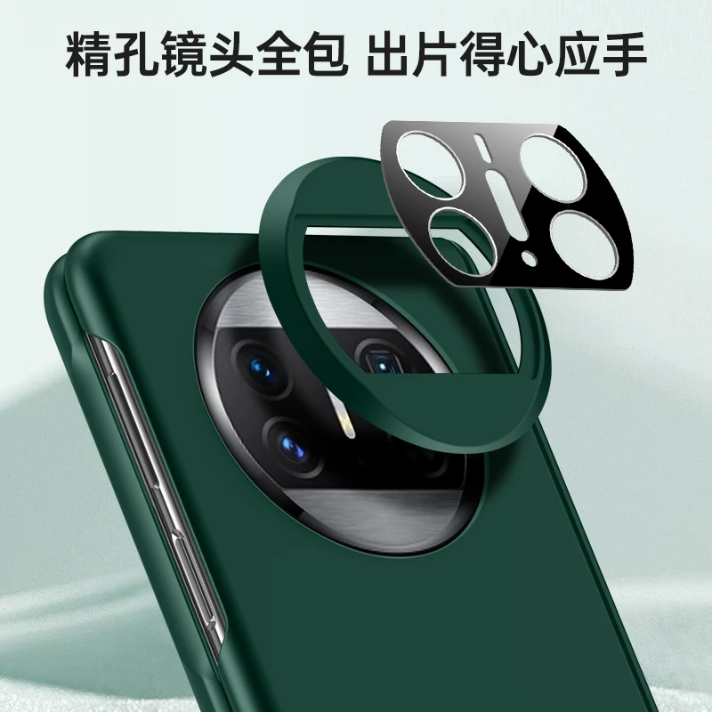 For Huawei Mate X3 Case Ultra Thin Skin Friendly Matte Folding Hingle With Tempered Film Bracket Shockproof Cover Accessories