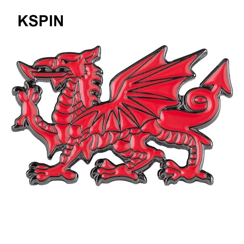 WALES Dragon Flag Metal Badge Metal Brooch Lapel Pin International Travel Pins