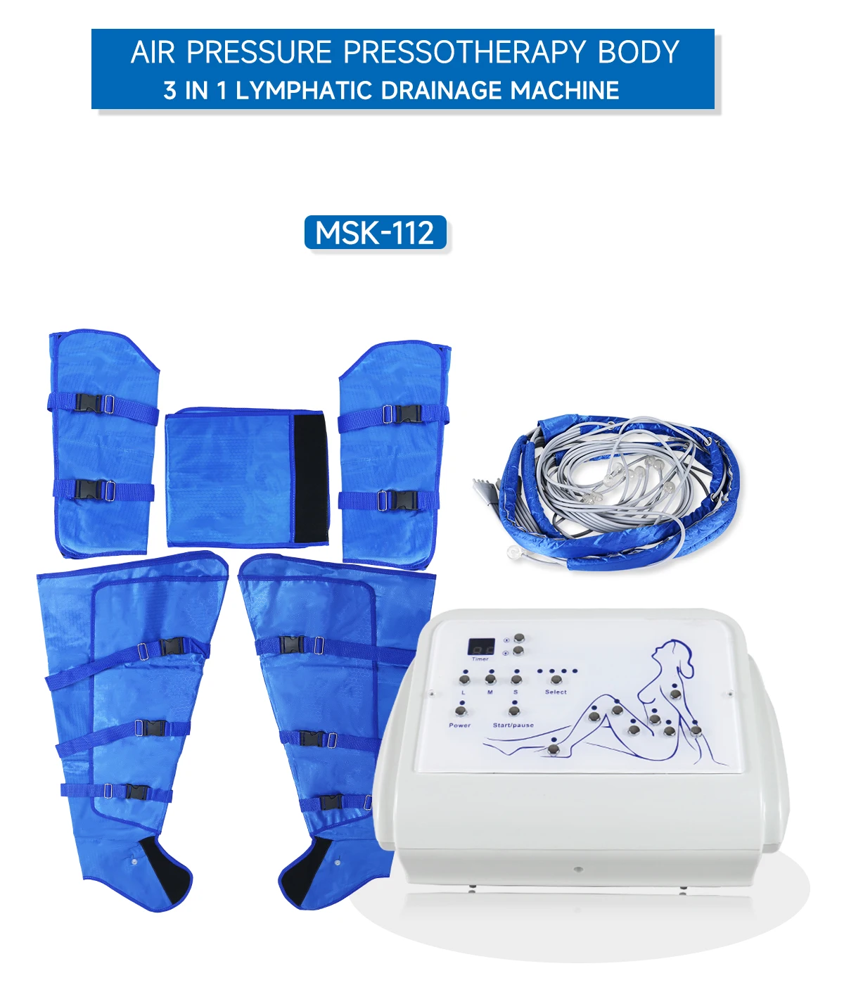 NEWGAGA Luftwellen-Druck, Lymphdrainage, Vakuum-Pressotherapie-Maschine, Muskelentspannung, Bein, Taille, Körpermassage, Luftkompression – Detail 3
