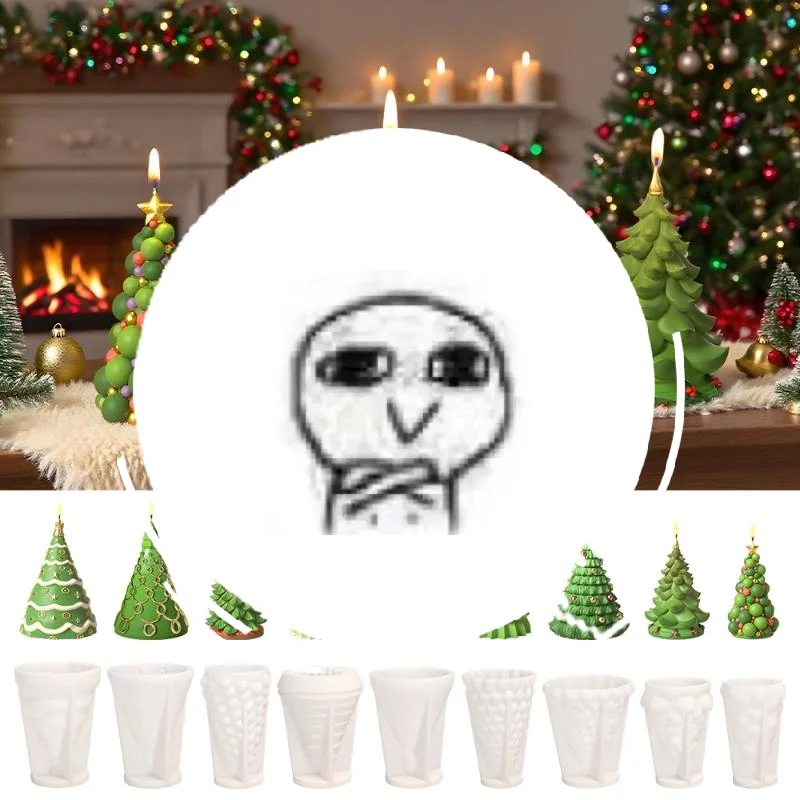 

3D Рождественская елка, ароматическая свеча, силиконовая форма, сделай сам, литье воска, ароматерапия, гипсовые формы для изготовления рождественских поделок