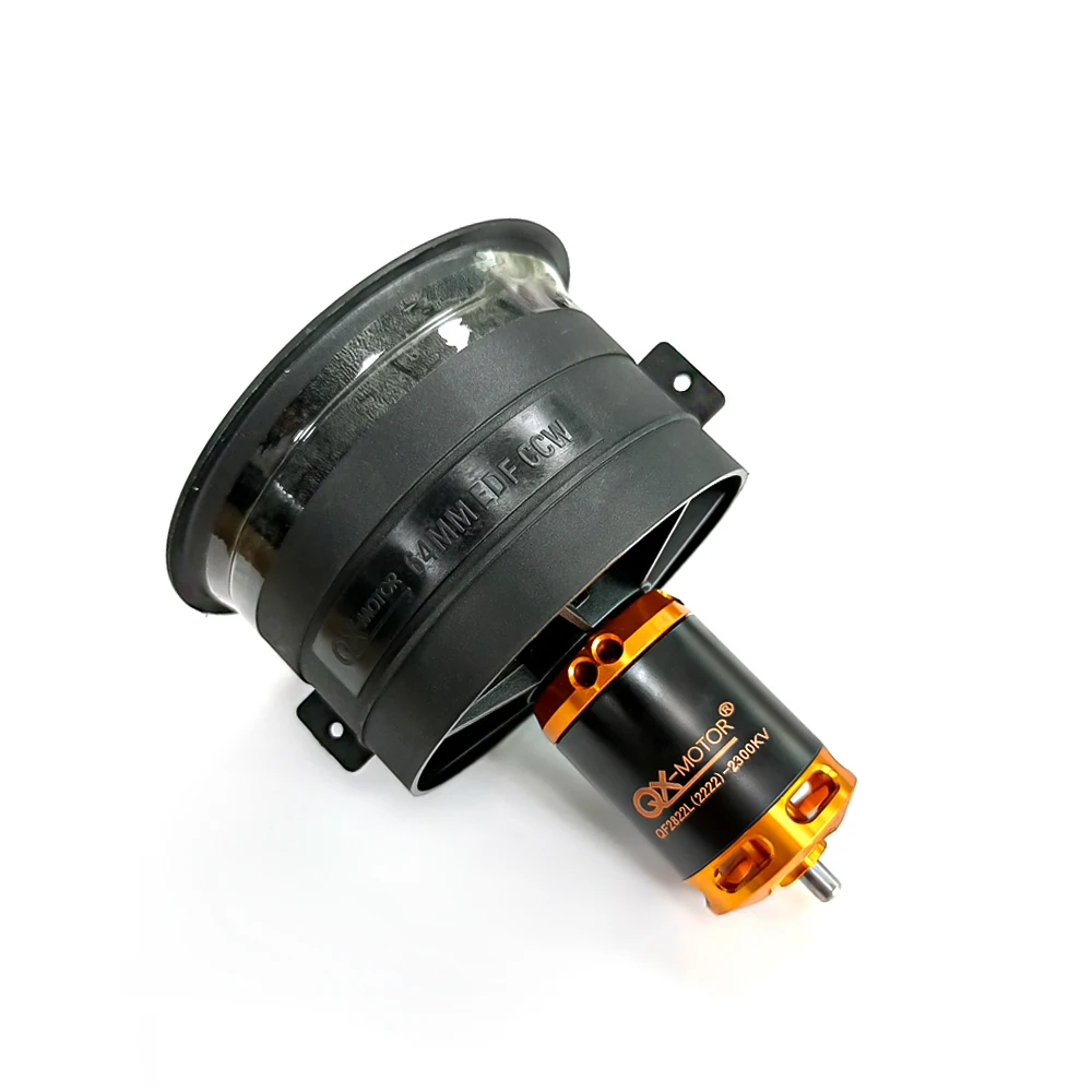 QX-MOTOR New Drone 64mm EDF 2100KV 2300KV 3300KV 4300KV Brushless Motor with 12 Blades Ducted Fan for RC Airplane Parts