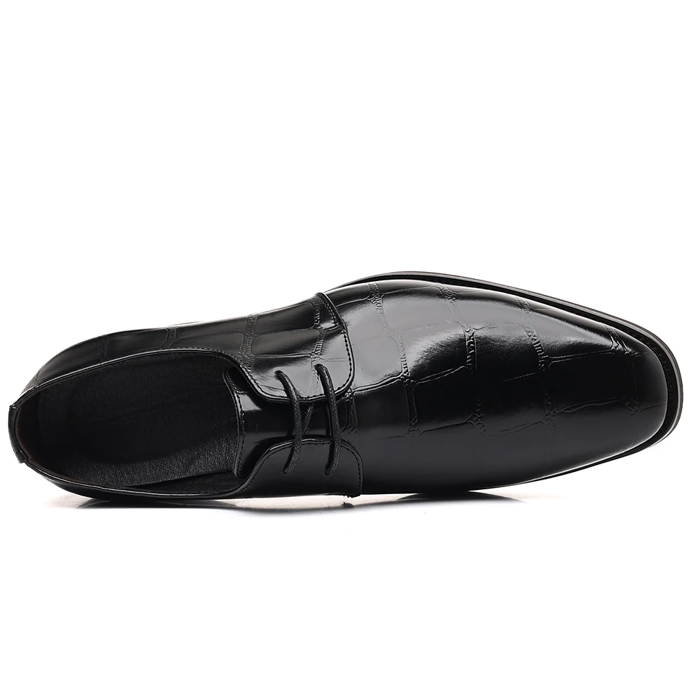 Stitched Oxford Shoes Lace up Polished Leather Dress Shoes with Hand Stitched Seamless Upper Black Blue Hand Painted Dress Shoes