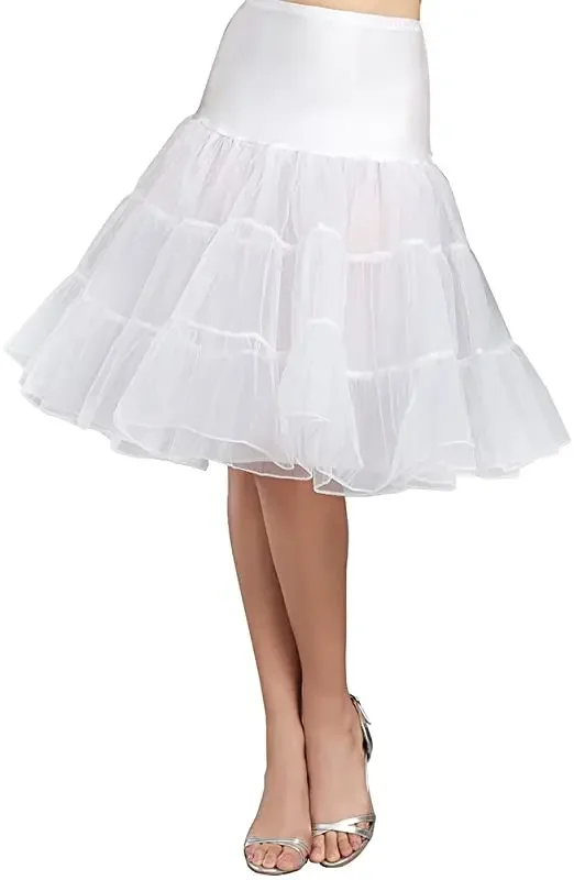 

Women's 50S Vintage Tulle Petticoat Half Slip Tutu Underskirt 2023