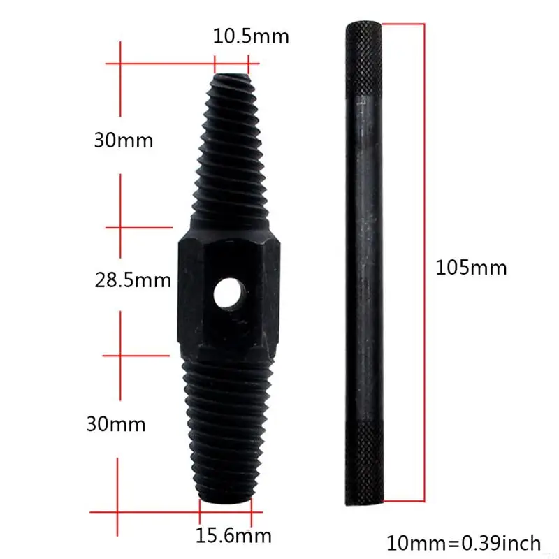 77JB 3PCS 1/2インチ3/4インチワイヤースクリュー抽出器壊れた水パイプスレッド修理タップセットリムーバーツール
