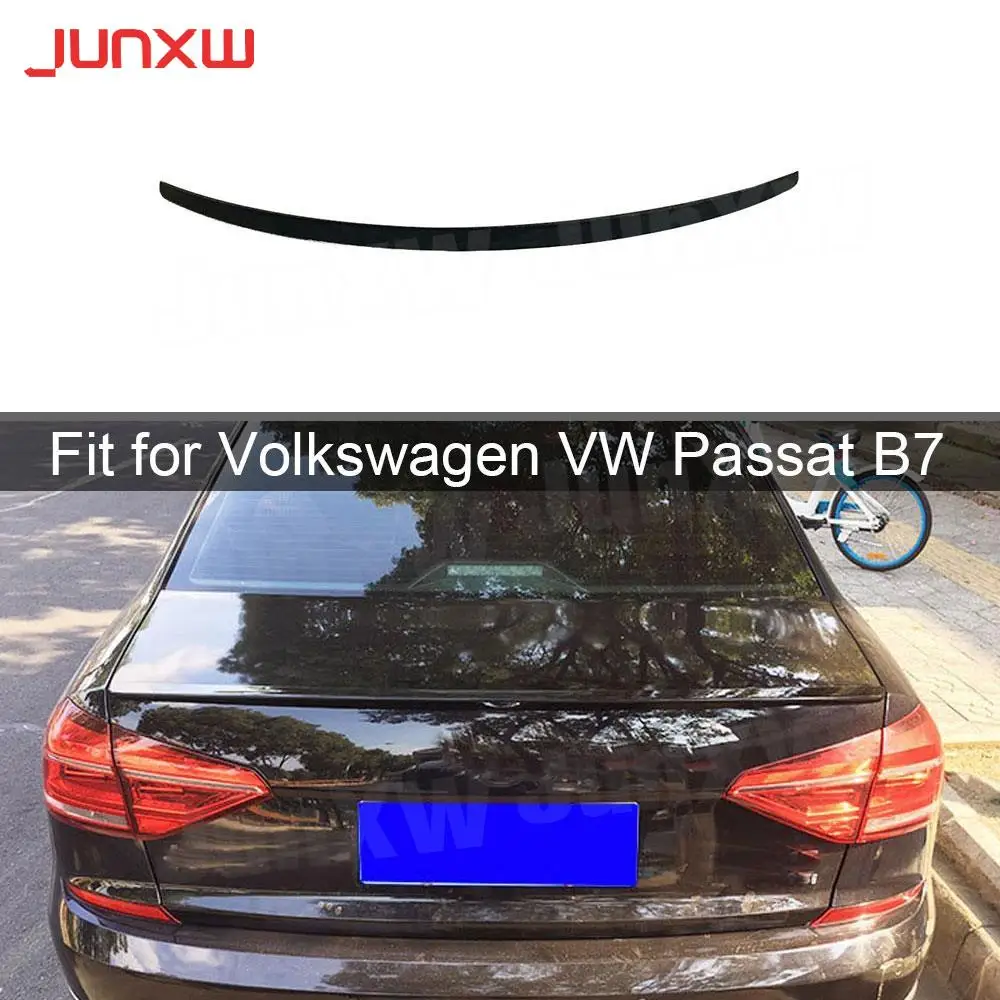 

ABS Car Accessorise Rear Trunk Spoiler for Volkswagen VW Passat B7 2011-2018 Boot Trim Sticker Wings