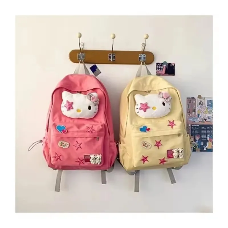 2024 hellokitty backpack cute cartoon cartoon children\'s fun kitty cat jk backpack student bag star spice bag campus