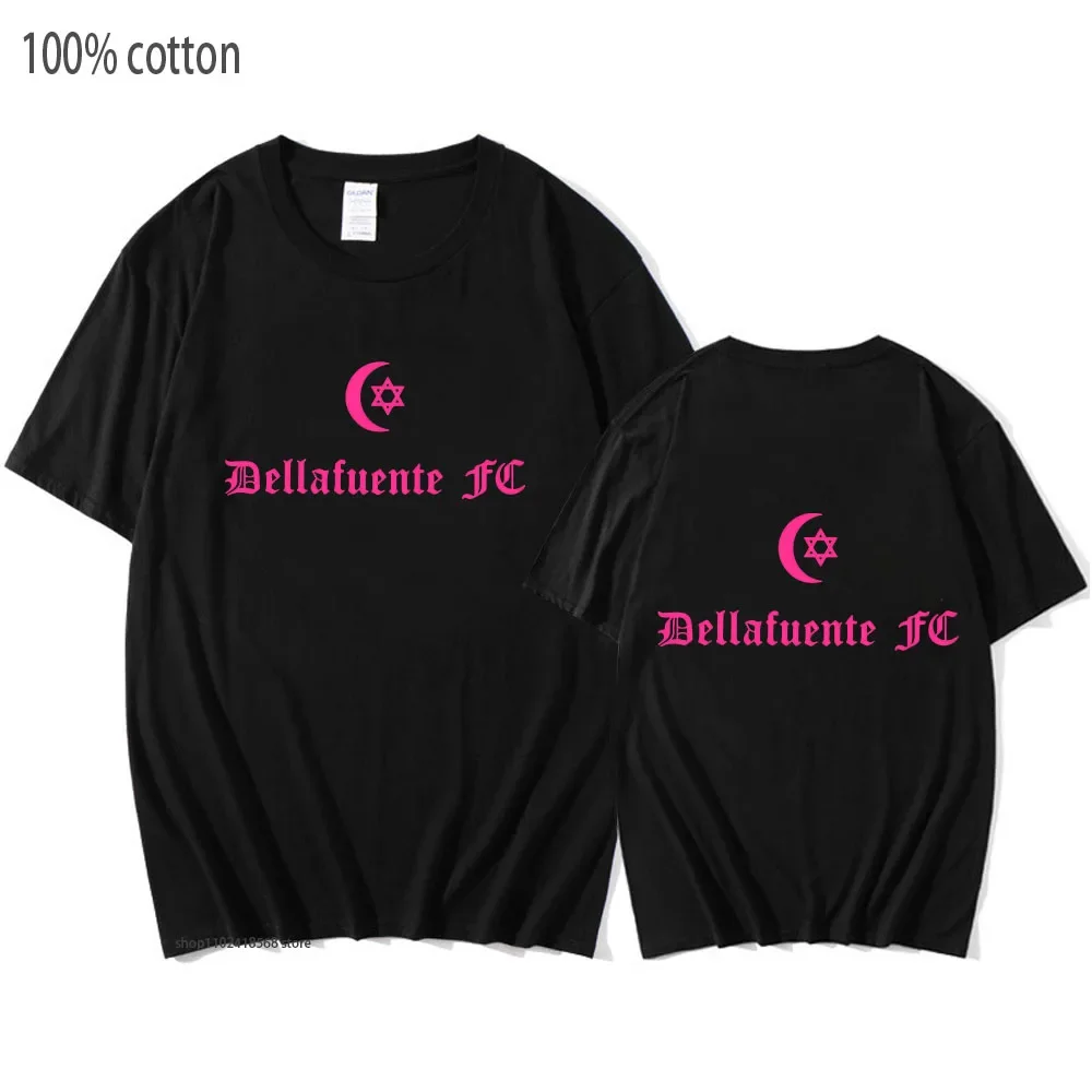 

Dellafuente Music T-shirt Short Sleeve Mens Tee-shirt Pink Printing Casual 100% Cotton High O-neck Tees Quality Graphic Tshirts
