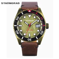 Stalingrad Men's Mechanical Watches Miyota-8215 Ceramic Bezel Sapphire Crystal 44mm Waterproof 100m Wristwatch