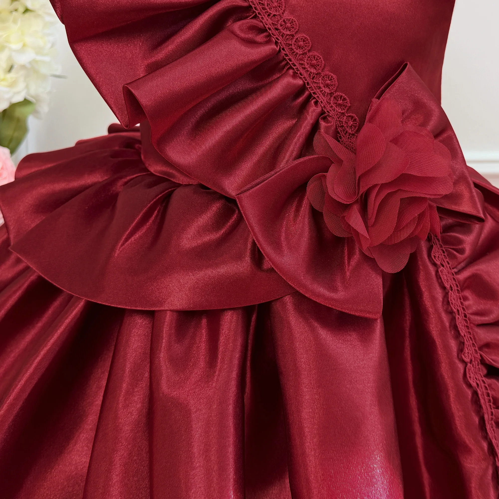Weihnachtsparty-Kleider für Kleinkinder, elegante Schleifenkleider für Mädchen, 1. Geburtstag, Hochzeit, Brautjungfernkleider, Neujahrs- und Weihnachtskostüme für Mädchen – Detail 6