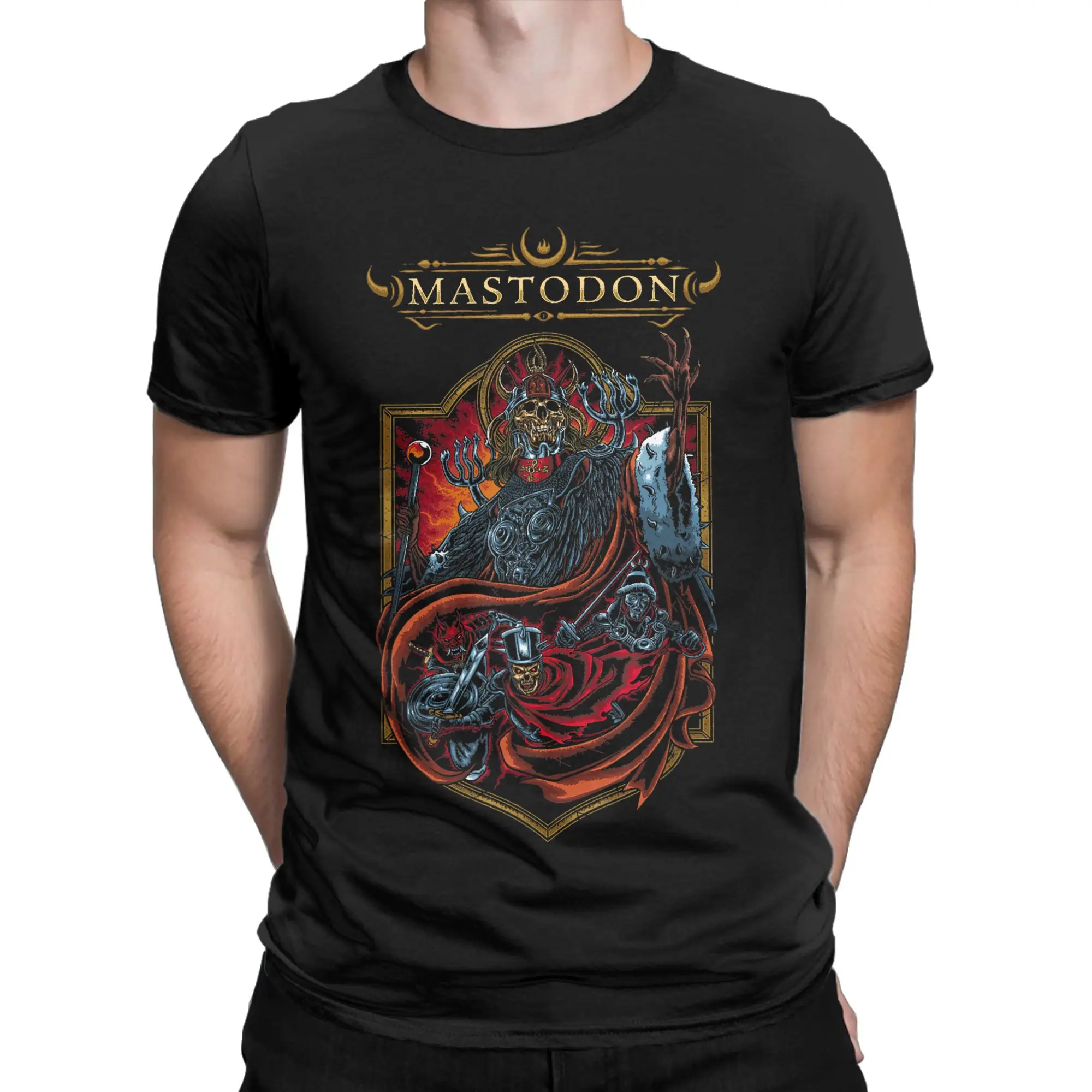 Mastodon HOB Emperor T-Shirts for Men  Novelty 100% Cotton Tees Crew Neck Short Sleeve T Shirt Plus Size Clothes