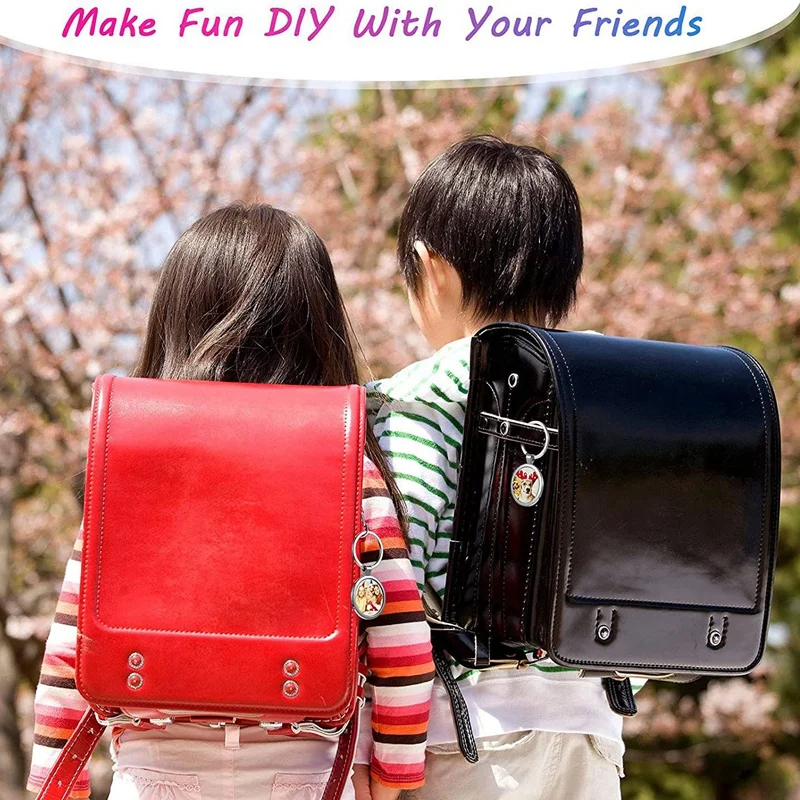 Sublimation Blank Keychain Round Heat Transfer Keychain Metal Board Key Rings Thick Sublimation Photo Keychain