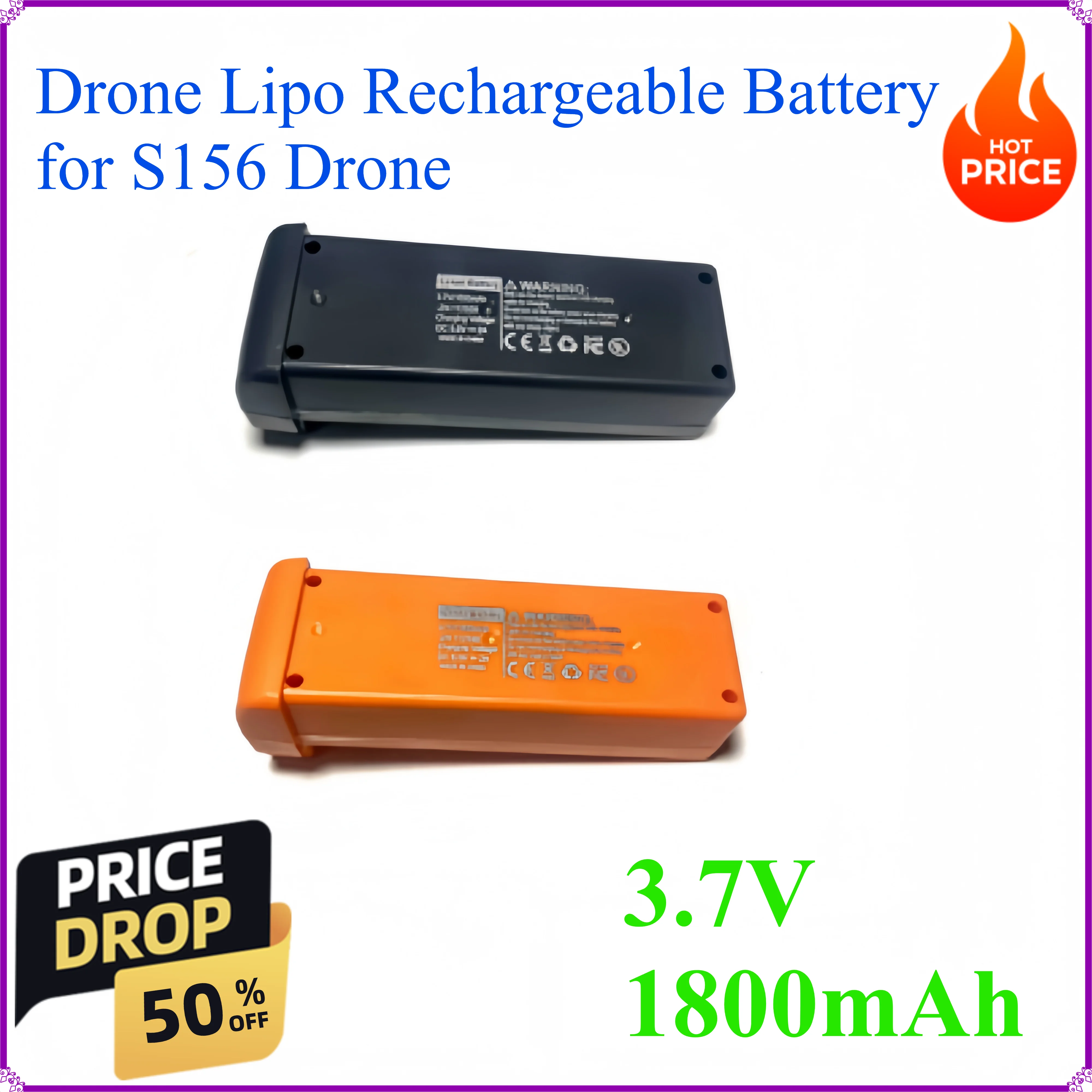 

S156 3.7V 1800mAh Drone Battery Lipo Rechargeable Battery for S156 Drone Large Capacity Batttery/Charger suits