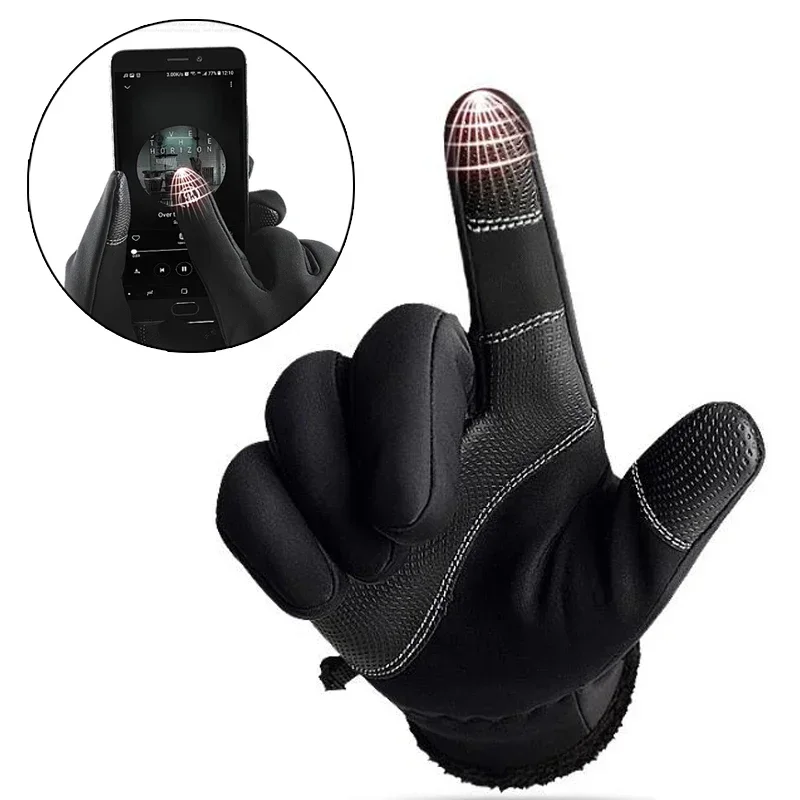 X-Tiger Cycling Gloves Men Touchscreen Winter Gloves Cold Warm Windproof Outdoor Sport Motorcycle Hiking Camping Warm Glove