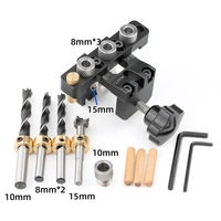 New GanWei Adjustable Doweling Jig Woodworking Pocket 3 in 1 Hole JigBushes Drilling Guide Locator Puncher Tools Dowel Jig Set A