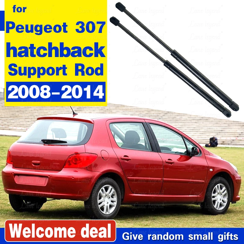 2Pcs For Peugeot 307 2008 - 2014 hatchback Rear Tail Gate Gas Struts Boot Holders Lifter Support Boot Struts Hydraulic Rod