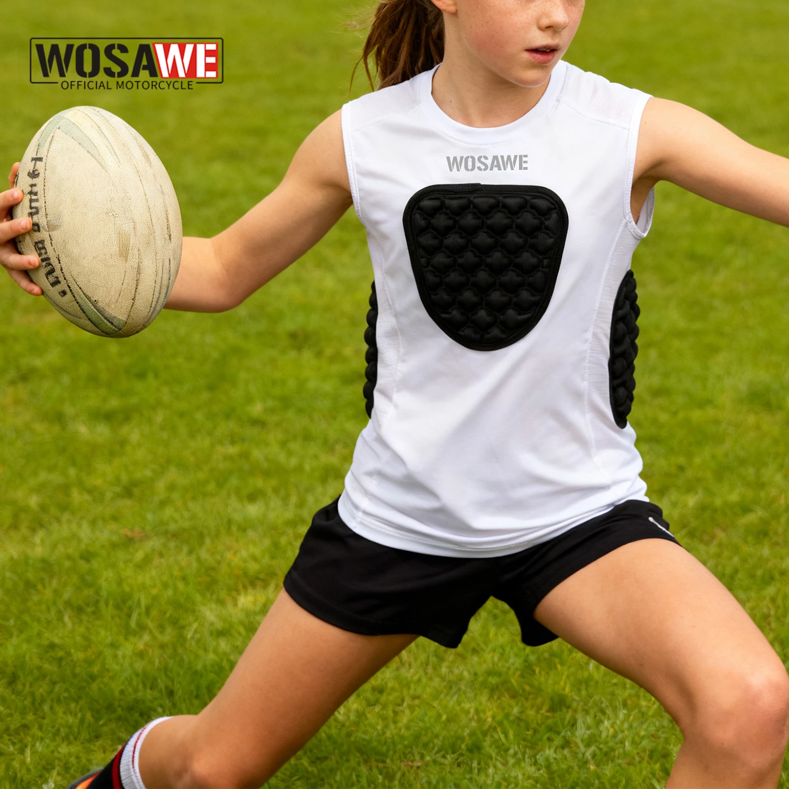 WOSAWE Football Soccer Goalkeeper Training Goalie Jerseys Sleeveless Youth's Sports Padded Vest Lightweight