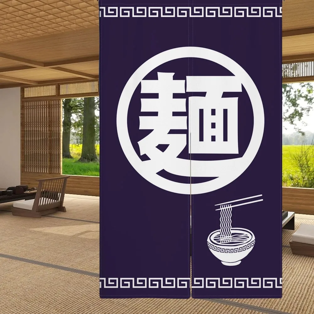 japanese ramen izakaya noren door curtain linen half panel kitchen bar decor Enhance spatial aesthetics Suitable for all seasons