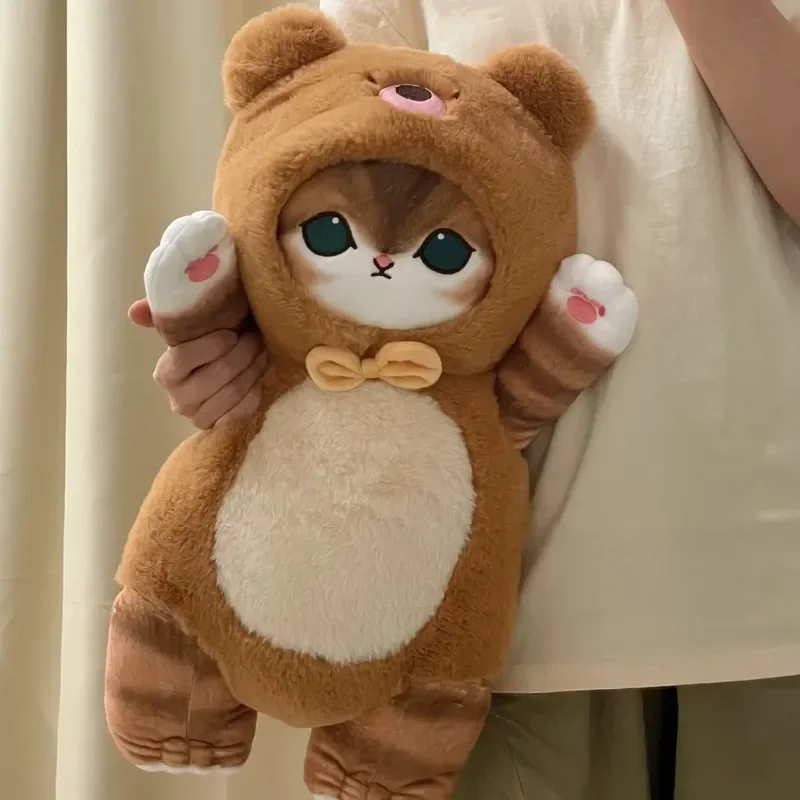 30/50 سنتيمتر Mofusand ألعاب من القطيفة Kawaii القط تأثيري حلي مع دينو/البقرة وتتسابق لطيف محشوة الحيوان هدية عيد ميلاد للأطفال وفتاة