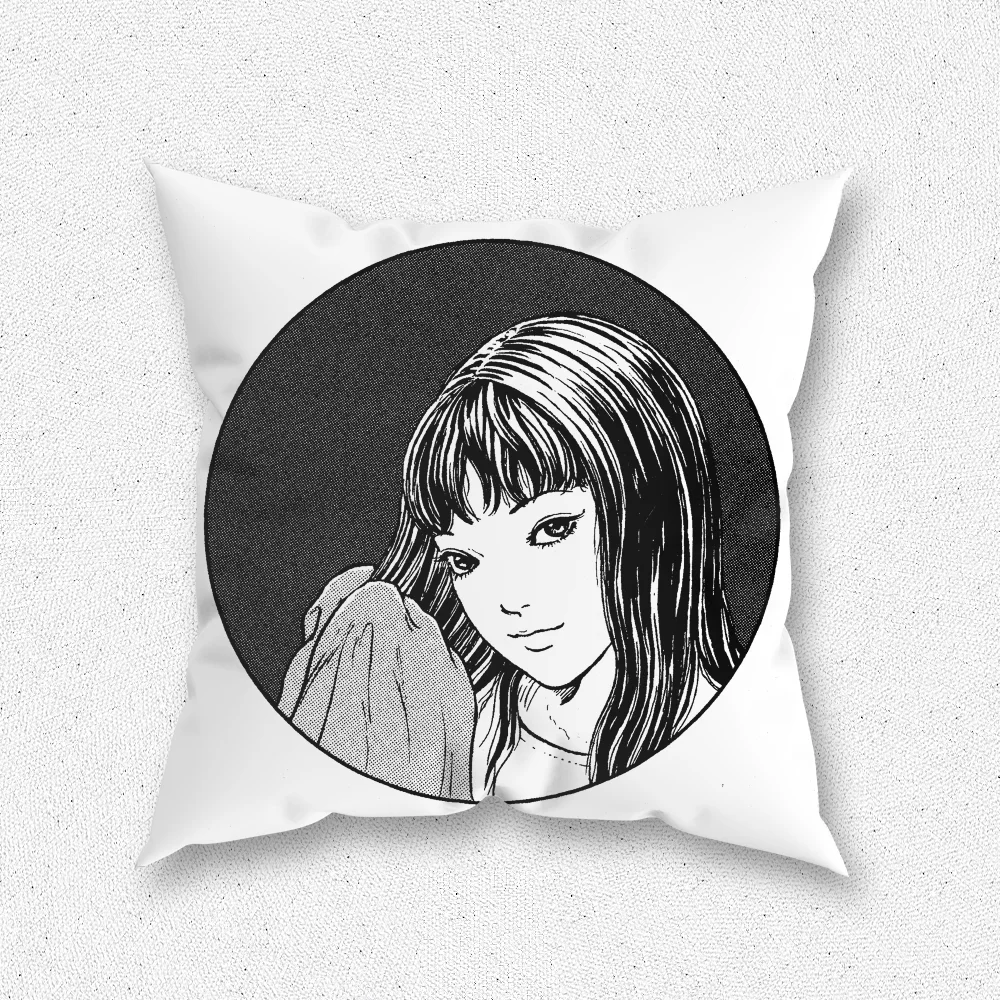 Tomie Junji Ito Pillow Case For Home Bedroom Room Decoration Living Room Sofa Cushion Cover Suitable