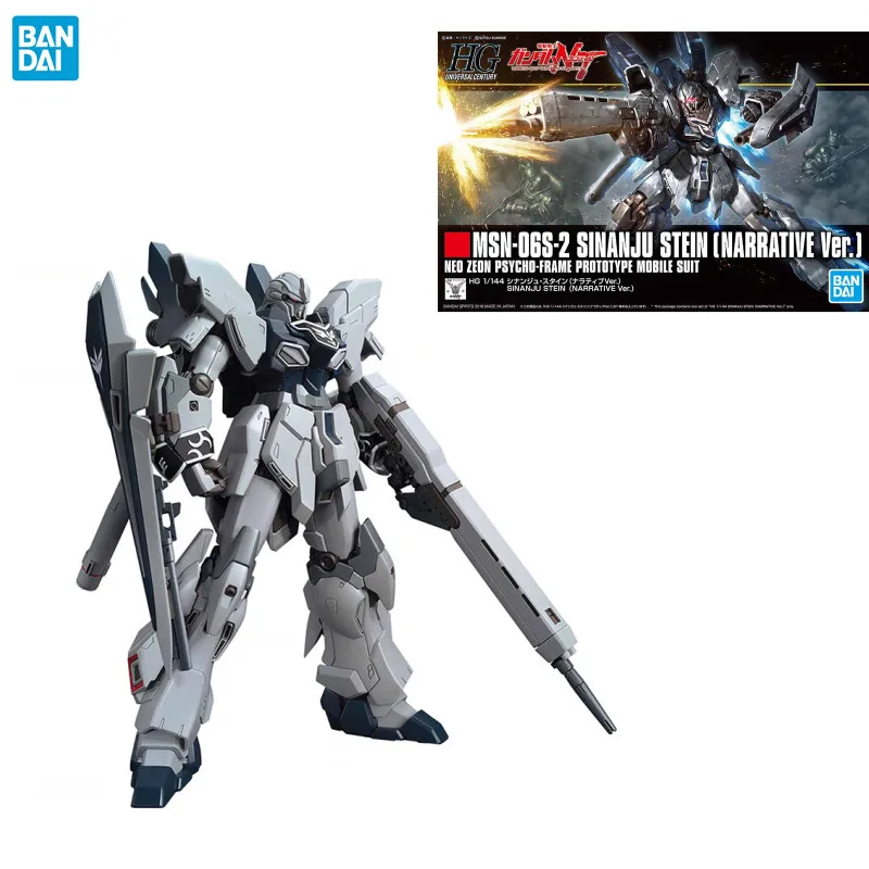 Оригинальная модель Bandai Gundam, комплект Аниме HGUC 1/144 MSN-006S Sinanju Stein, повествование, экшн-фигурка, сборные игрушки для детей